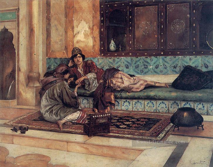 Die Maniküre araber Maler Rudolf Ernst Ölgemälde